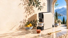 White Caffitaly S36 in L’Espresso’s Lake Como terrace setting
