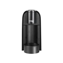Caffitaly S36 black capsule coffee machine front view with adjustable drip tray